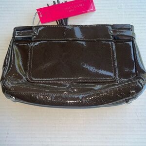 Victoria's Secret Angel Brown‎ Patent Leather Clutch Bag Tassel Charm